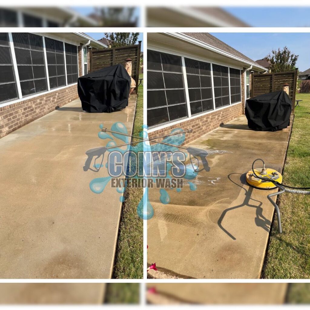 Exterior concrete cleaning in Madison, AL